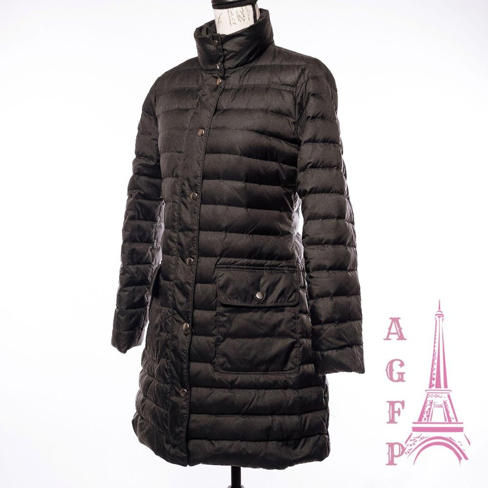 Theory long black puffer coat - Picture 6 of 14